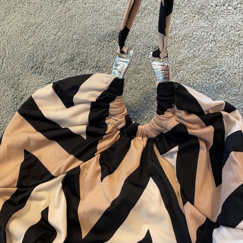 Chevron halter maxi dress
